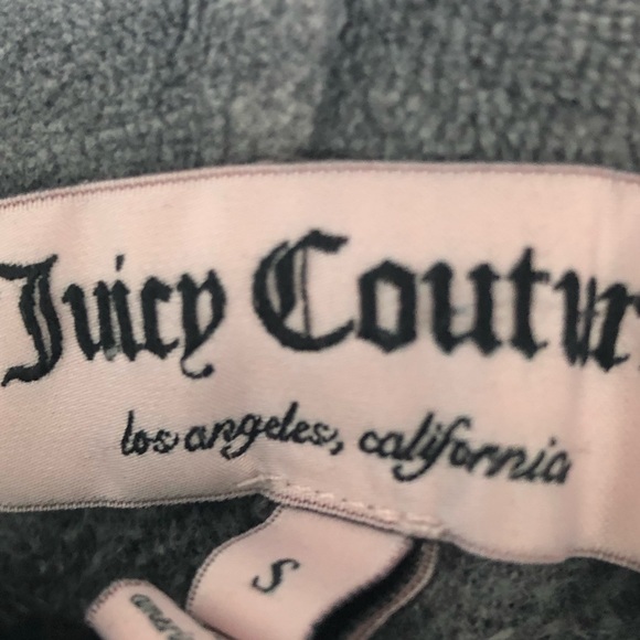 Juicy Couture Grey Velvet zip up sweater - Picture 3 of 3